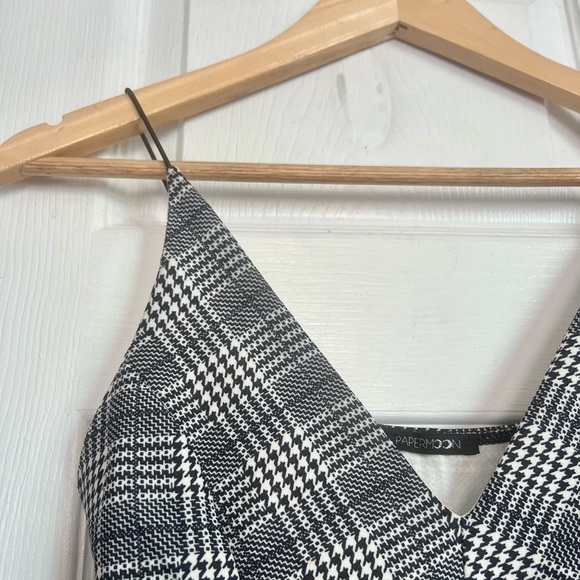 Herringbone check spaghettini strap midi dress - Picture 4 of 4